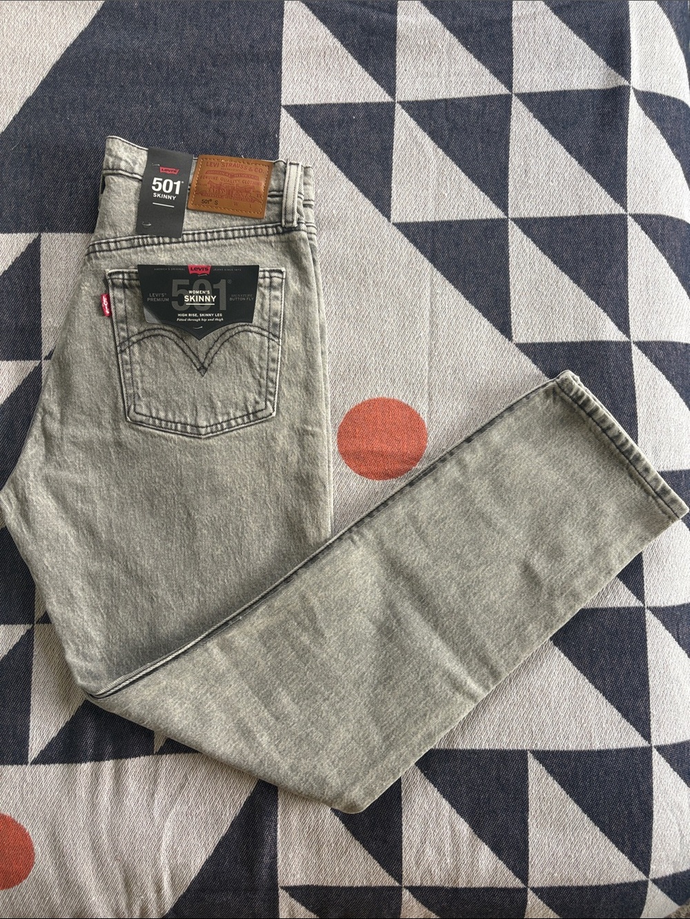 Levi's 501 Skinny Stone Broke Grey Limited Edition Classic 27W 28L